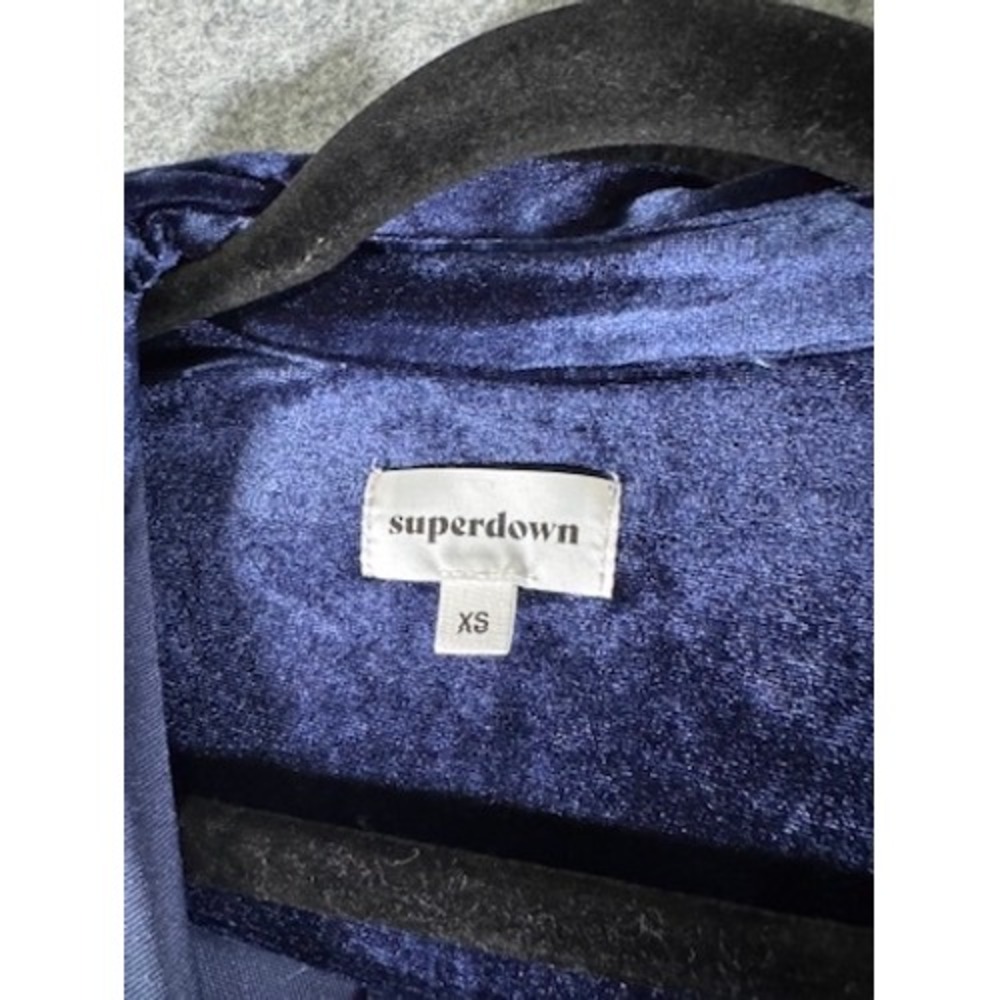 superdown Navy Velvet Tunic - Picture 2 of 7